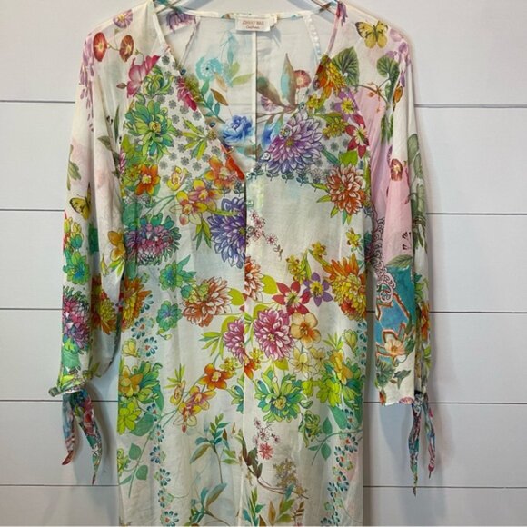 Johnny Was Dreamer Floral Multicolor Maxi Dress Womens Size Small - Picture 4 of 14